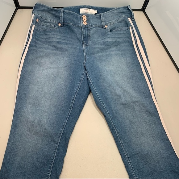 Torrid Jegging Adult Size 18R Blue Skinny Ankle High Rise Women - Picture 3 of 12